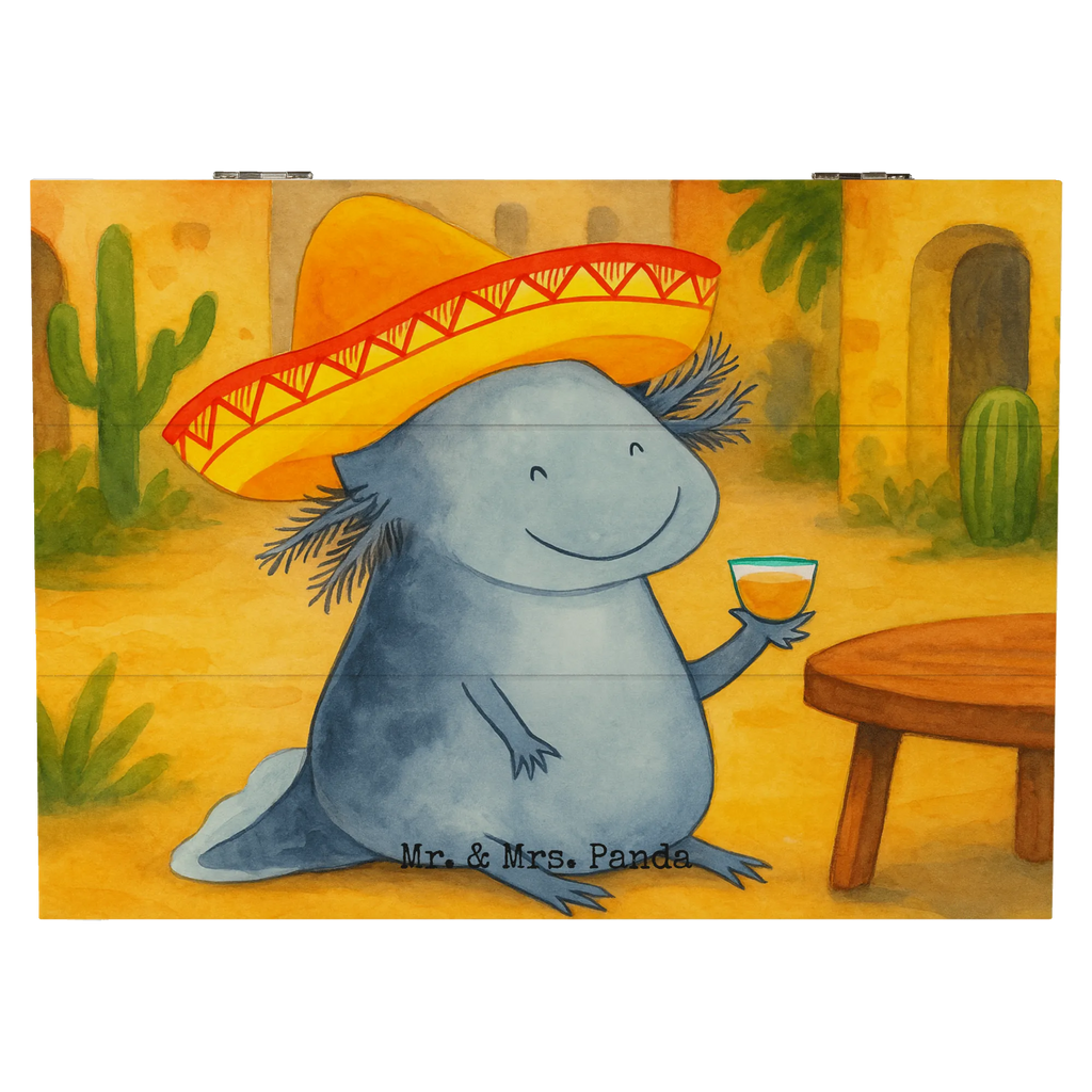 Holzkiste Axolotl Tequila Design Dekokiste, Erinnerungskiste, Geschenkbox, Schatzkiste, Truhe, Kiste, Schatulle, Geschenkdose, Aufbewahrungsbox, Erinnerungsbox, XXL, Holzkiste, Axolotl, Molch, Lurche, Feuerdrache, Schwanzlurch, Mexiko, Sombrero, Zitrone, Lurch, Tequila, Feuersalamander, Axolot, Spruch, Motivation, Mexico