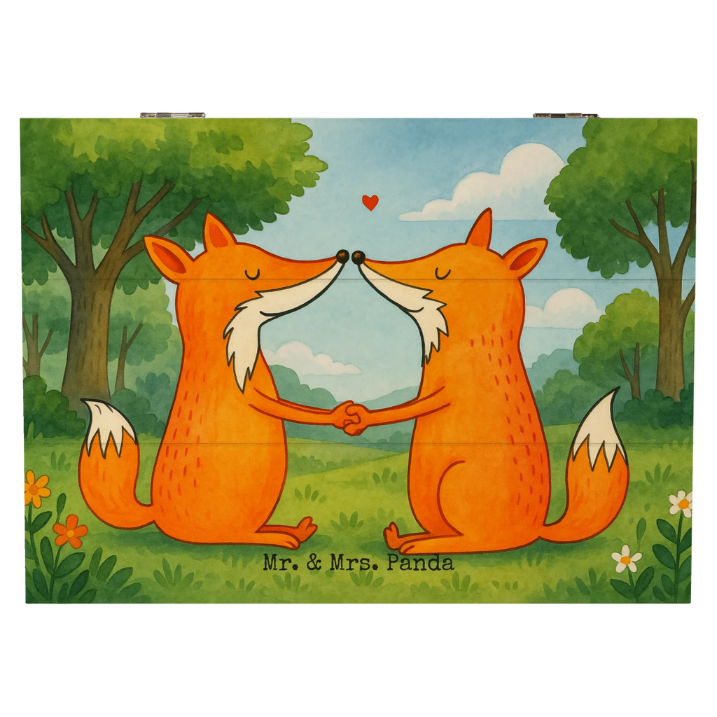 Holzkiste Füchse Liebe Design Schatzkiste, Dekokiste, XXL, Geschenkbox, Erinnerungsbox, Aufbewahrungsbox, Geschenkdose, Schatulle, Kiste, Truhe, Erinnerungskiste, Holzkiste, Fuchs, Liebespaar, Ehemann, Füchse, Verlobte, Freundin, Partner, Ehefrau, Ehe, Liebesbeweis, Paar, Fox, Liebe, Freund