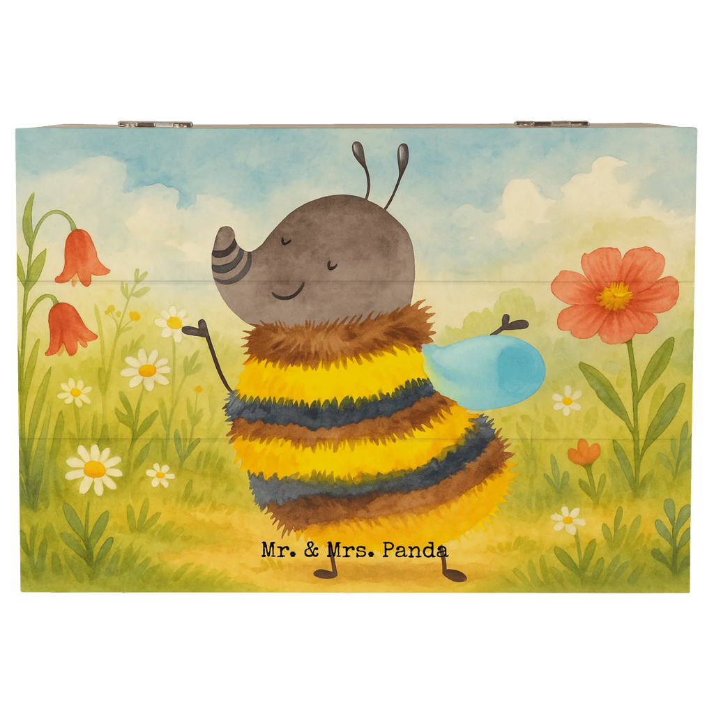 Holzkiste Hummel flauschig Design Holzkiste, Schatulle, Geschenkdose, XXL, Erinnerungsbox, Dekokiste, Aufbewahrungsbox, Truhe, Kiste, Geschenkbox, Erinnerungskiste, Schatzkiste, Tiermotive, Gute Laune, lustige Sprüche, Tiere, Natur, Hummel, Blume, Biene, Flauschig