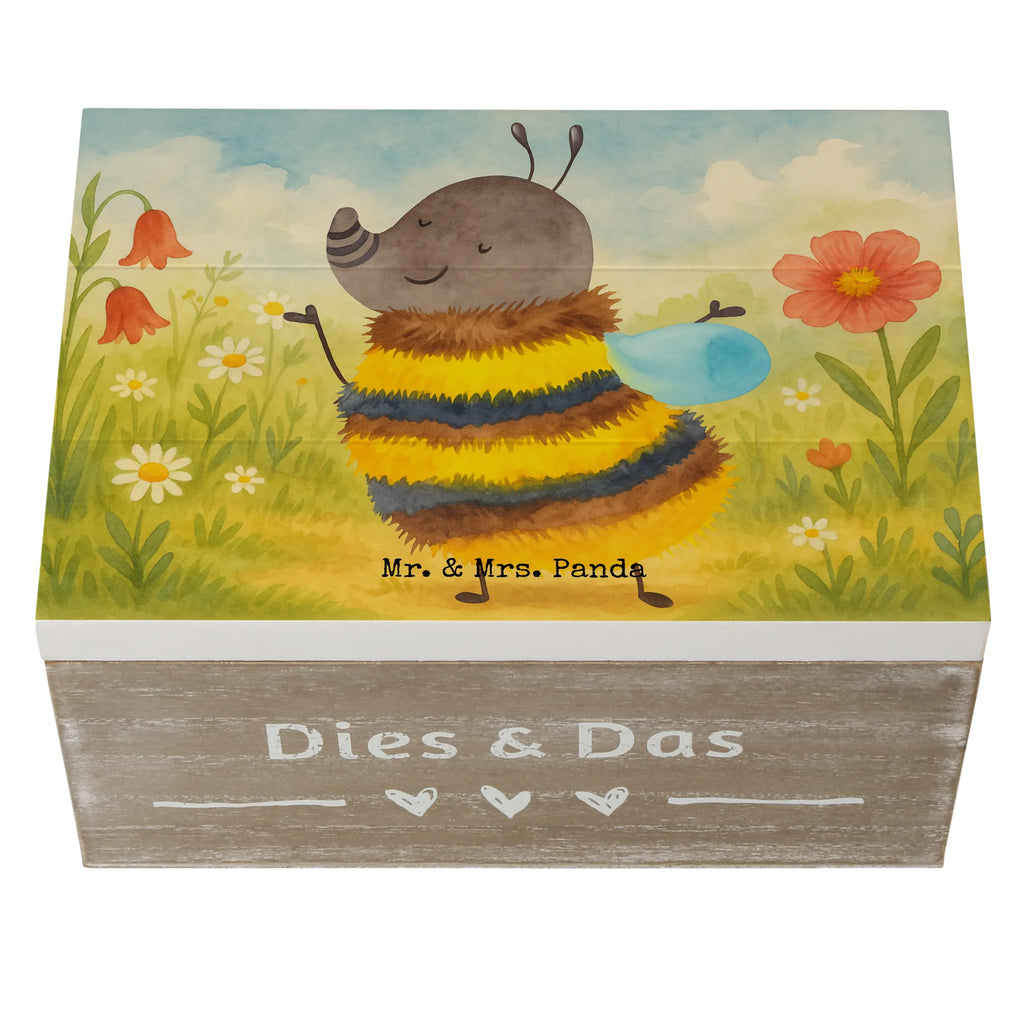 Holzkiste Hummel flauschig Design Holzkiste, Schatulle, Geschenkdose, XXL, Erinnerungsbox, Dekokiste, Aufbewahrungsbox, Truhe, Kiste, Geschenkbox, Erinnerungskiste, Schatzkiste, Tiermotive, Gute Laune, lustige Sprüche, Tiere, Natur, Hummel, Blume, Biene, Flauschig