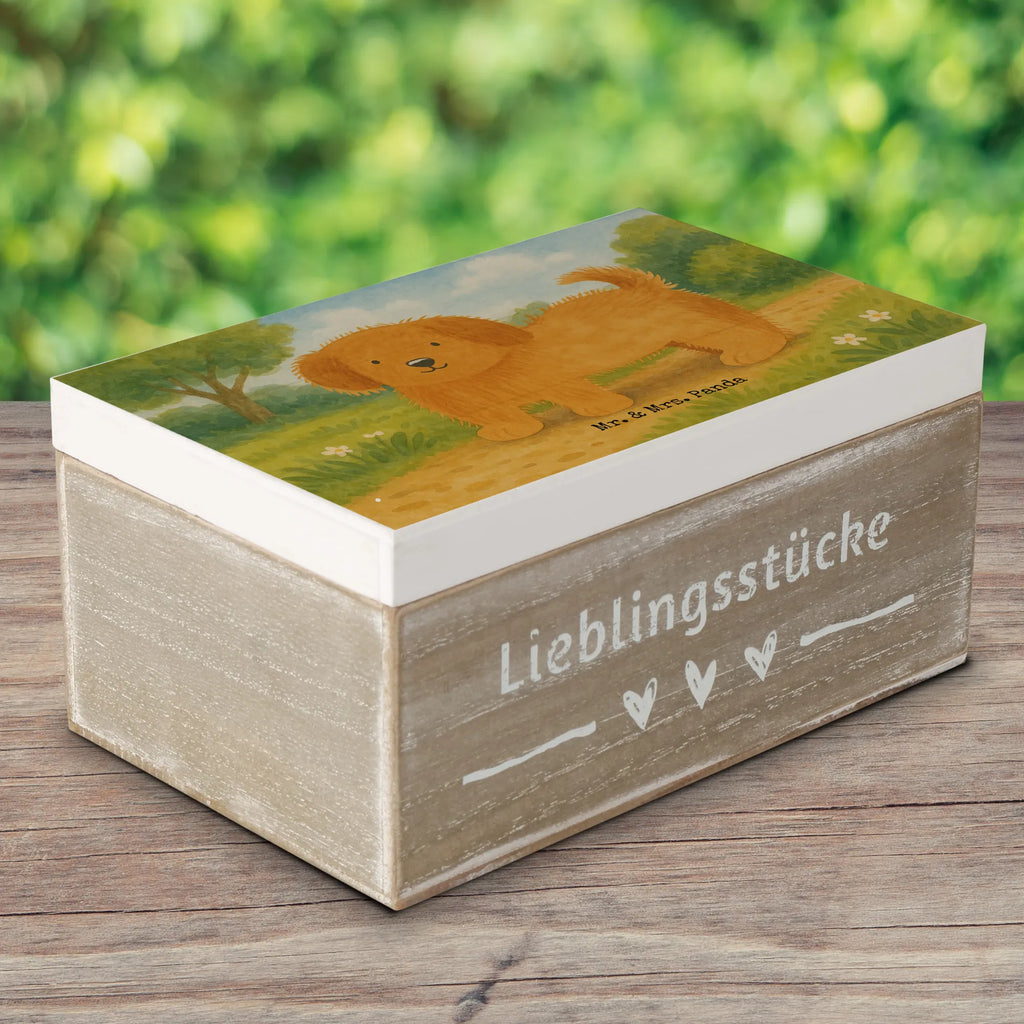 Skrzynia drewniana pies puszysty Design Dekokiste, XXL, Holzkiste, Erinnerungsbox, Kiste, Geschenkdose, Schatzkiste, Erinnerungskiste, Truhe, Schatulle, Geschenkbox, Aufbewahrungsbox, Hund, Hundemotiv, Haustier, Hunderasse, Tierliebhaber, Hundebesitzer, Sprüche, Frauchen, Hundemama, Hunde, Hundeliebe