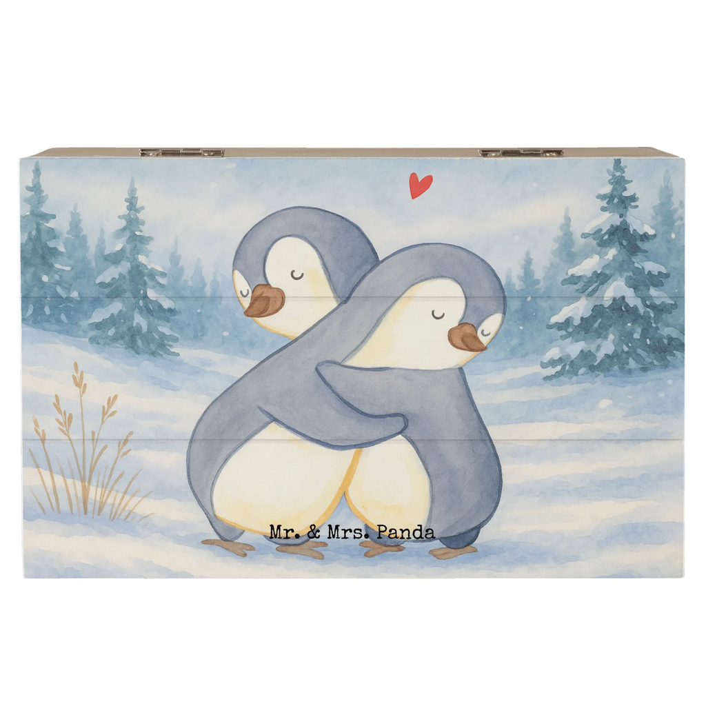 Holzkiste Pinguine Kuscheln Design Truhe, Holzkiste, Kiste, Geschenkdose, Aufbewahrungsbox, Erinnerungskiste, Schatulle, Schatzkiste, Geschenkbox, Dekokiste, XXL, Erinnerungsbox, Liebe, Partner, Freund, Freundin, Ehemann, Ehefrau, Heiraten, Verlobung, Heiratsantrag, Liebesgeschenk, Jahrestag, Hocheitstag, Valentinstag, Geschenk für Frauen, für Ehemann, Liebesbeweis, Geschenk für Partner, Hochzeitstag, für Männer, Mitbringsel, Geschenk für Freundin