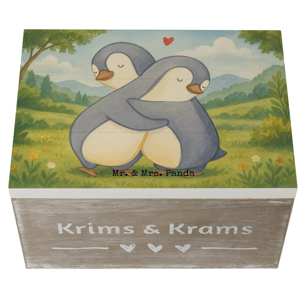 Holzkiste Pinguine Kuscheln Design Kiste, Schatulle, Erinnerungsbox, Schatzkiste, Geschenkdose, Geschenkbox, Truhe, Aufbewahrungsbox, Erinnerungskiste, XXL, Dekokiste, Holzkiste, Liebe, Partner, Freund, Freundin, Ehemann, Ehefrau, Heiraten, Verlobung, Heiratsantrag, Liebesgeschenk, Jahrestag, Hocheitstag, Geschenk für Frauen, Hochzeitstag, Geschenk für Freundin, für Ehemann, für Männer, Liebesbeweis, Geschenk für Partner, Mitbringsel, Valentinstag