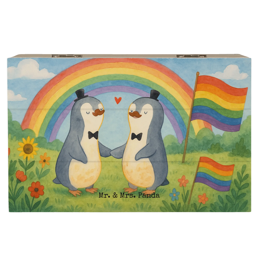 Holzkiste Pinguine Gay Pride Design Geschenkdose, Aufbewahrungsbox, Schatzkiste, Geschenkbox, Truhe, Schatulle, Dekokiste, XXL, Holzkiste, Erinnerungsbox, Erinnerungskiste, Kiste, Hochzeit, Hochzeitsgeschenk, Ehe, Hochzeitsfeier, Trauung, Trauungsgeschenk, Hochzeitskarte, Verlobungsfeier, Verlobungsgeschenk, Hochzeitsgeschenkideen, Hochzeitsgeschenke für Brautpaar