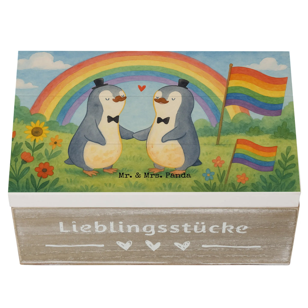 Holzkiste Pinguine Gay Pride Design Geschenkdose, Aufbewahrungsbox, Schatzkiste, Geschenkbox, Truhe, Schatulle, Dekokiste, XXL, Holzkiste, Erinnerungsbox, Erinnerungskiste, Kiste, Hochzeit, Hochzeitsgeschenk, Ehe, Hochzeitsfeier, Trauung, Trauungsgeschenk, Hochzeitskarte, Verlobungsfeier, Verlobungsgeschenk, Hochzeitsgeschenkideen, Hochzeitsgeschenke für Brautpaar