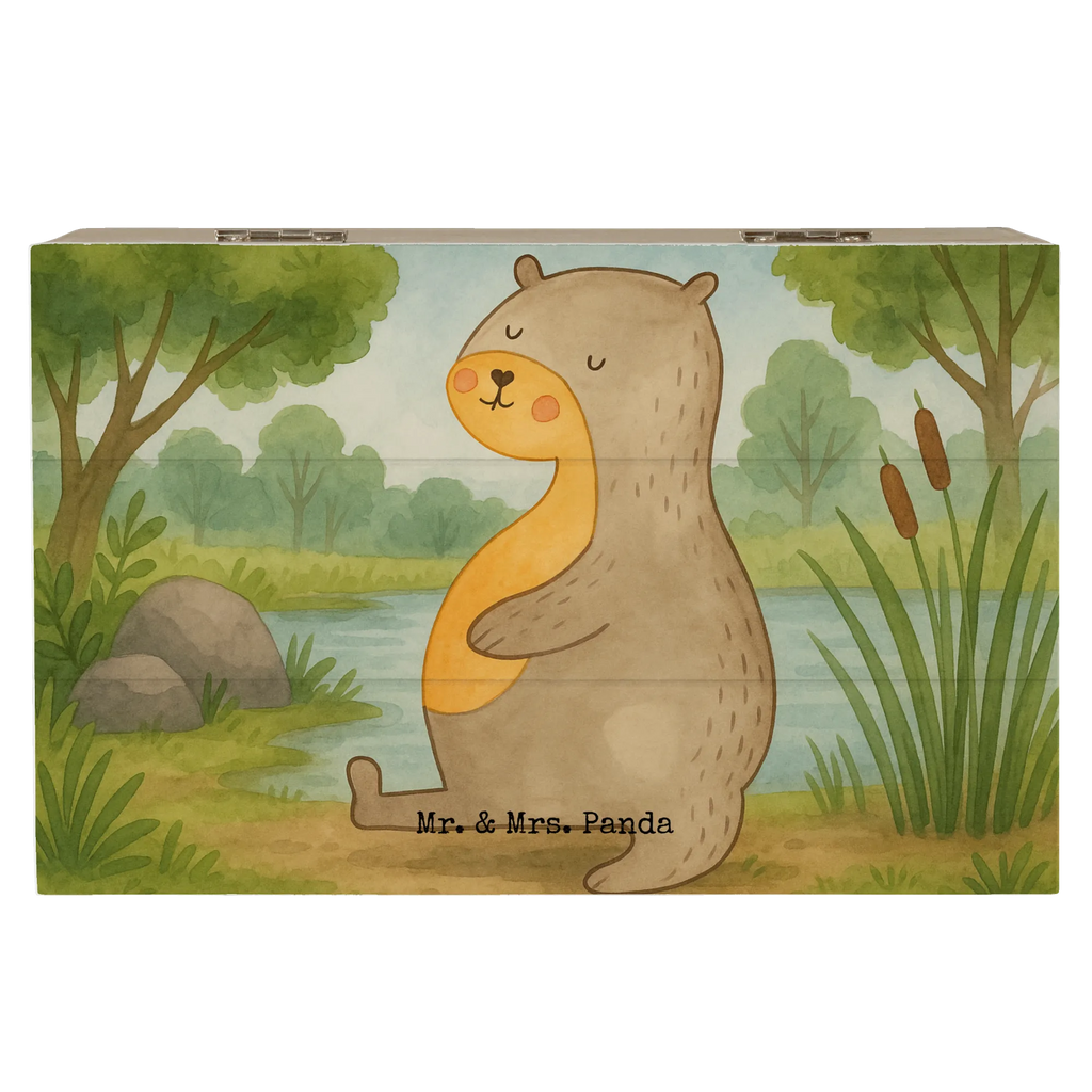 Wooden chest otter Belly Design Erinnerungsbox, Truhe, Schatzkiste, Kiste, Aufbewahrungsbox, Schatulle, Erinnerungskiste, Geschenkdose, Holzkiste, Dekokiste, Geschenkbox, XXL, Otter, Fischotter, Seeotter, Otter Seeotter See Otter