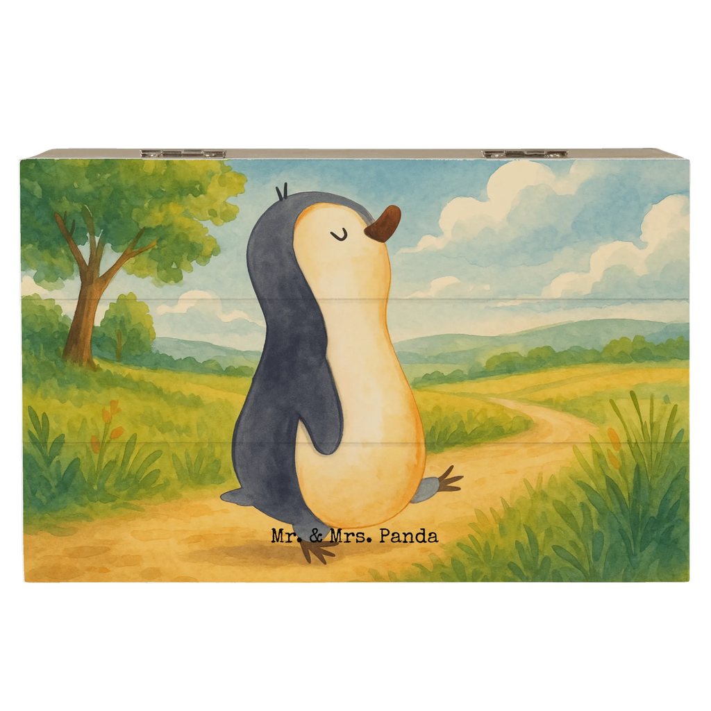 Holzkiste Pinguin marschieren Design Holzkiste, Erinnerungsbox, Erinnerungskiste, Kiste, Schatulle, Geschenkdose, Truhe, Geschenkbox, Schatzkiste, XXL, Dekokiste, Aufbewahrungsbox, Pinguin, Familie, Langschläfer, Pinguine, Frühaufsteher, Bruder, Schwester