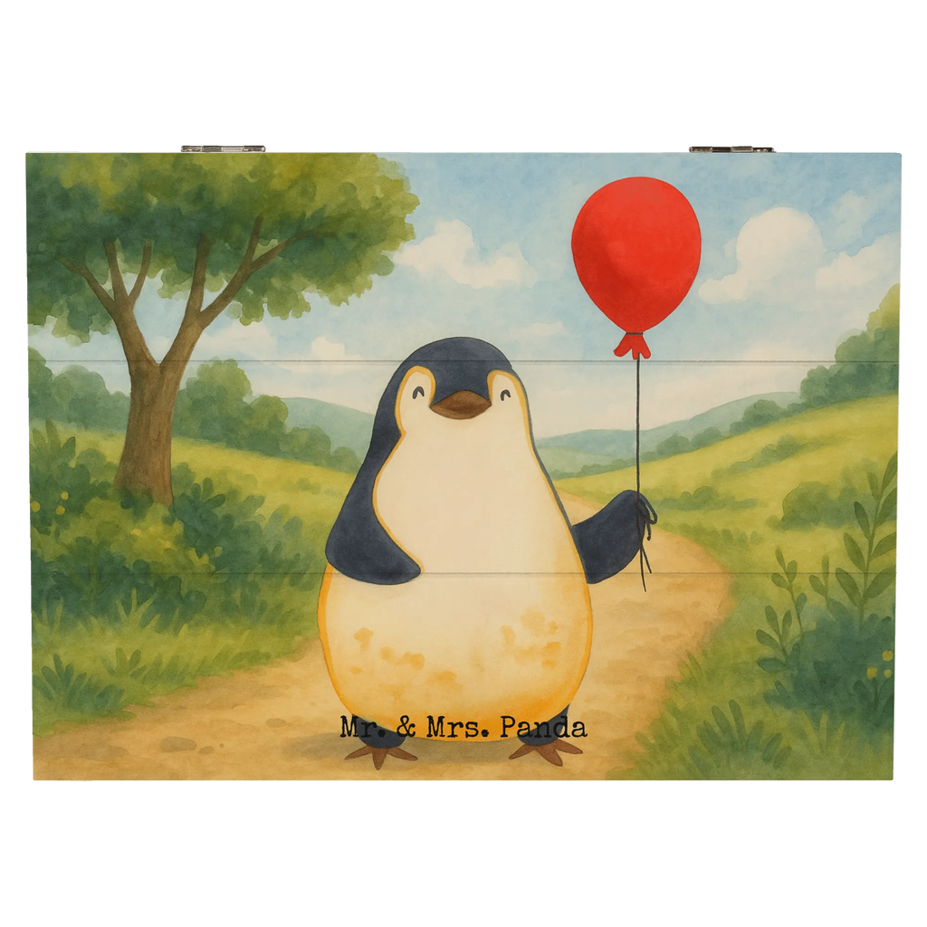 Wooden chest Penguin balloon Design Truhe, Holzkiste, Aufbewahrungsbox, Kiste, Dekokiste, Erinnerungsbox, Geschenkbox, Schatzkiste, Erinnerungskiste, XXL, Geschenkdose, Schatulle, Pinguin, Geschenkidee, beste Freundin, Tagträume, Pinguine, Neustart, Lebenslust, neues Leben, Luftballon, Motivation, Liebe, Glück, Geschenk Freundin