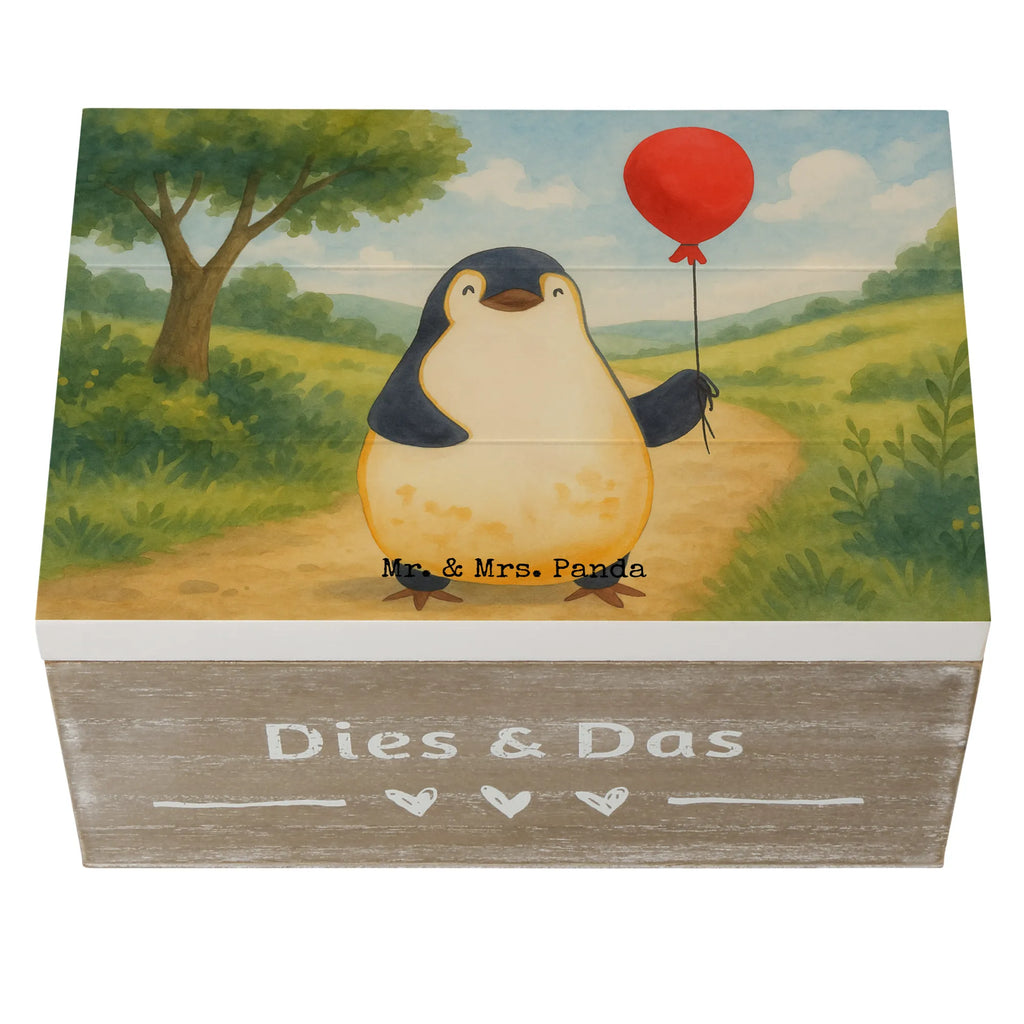 Wooden chest Penguin balloon Design Truhe, Holzkiste, Aufbewahrungsbox, Kiste, Dekokiste, Erinnerungsbox, Geschenkbox, Schatzkiste, Erinnerungskiste, XXL, Geschenkdose, Schatulle, Pinguin, Geschenkidee, beste Freundin, Tagträume, Pinguine, Neustart, Lebenslust, neues Leben, Luftballon, Motivation, Liebe, Glück, Geschenk Freundin