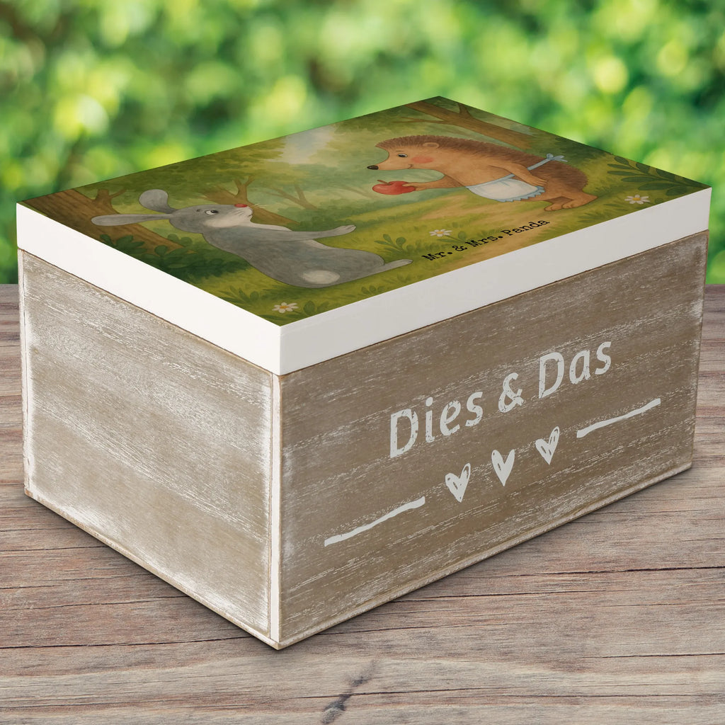 Holzkiste Hase Igel Design Geschenkbox, Kiste, Aufbewahrungsbox, Truhe, XXL, Erinnerungsbox, Schatulle, Schatzkiste, Geschenkdose, Dekokiste, Erinnerungskiste, Holzkiste, Tiermotive, Gute Laune, lustige Sprüche, Tiere, Trösten, Liebeskummer Geschenk, Liebe Spruch, Hase, Igel, Spruch romantisch, Trennungsschmerz, Herzschmerz, Igel und Hase