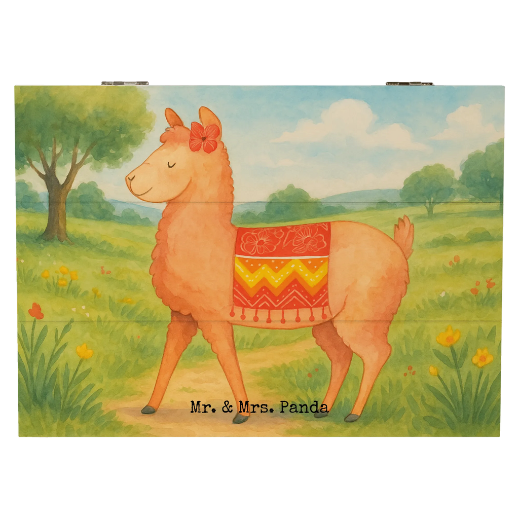 Holzkiste Alpaka Stolz Design XXL, Dekokiste, Geschenkdose, Erinnerungsbox, Schatzkiste, Truhe, Erinnerungskiste, Schatulle, Aufbewahrungsbox, Holzkiste, Kiste, Geschenkbox, Alpaka, Lama