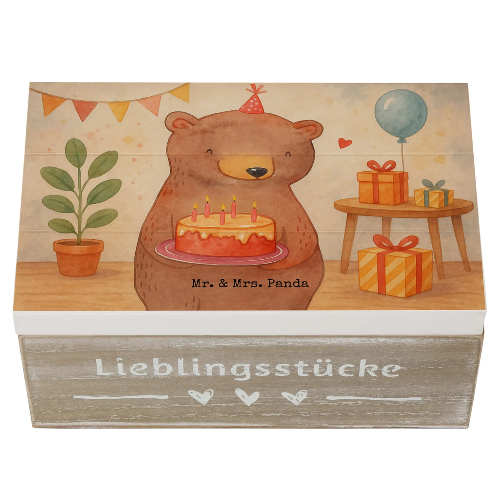 Skrzynia drewniana urodziny Misiowy tort Design Erinnerungsbox, Kiste, Aufbewahrungsbox, Holzkiste, XXL, Geschenkbox, Schatzkiste, Truhe, Schatulle, Dekokiste, Geschenkdose, Erinnerungskiste, Geburtstag, Geburtstagsgeschenk, Geschenk, für, Mitbringsel, Feier, Party, zum