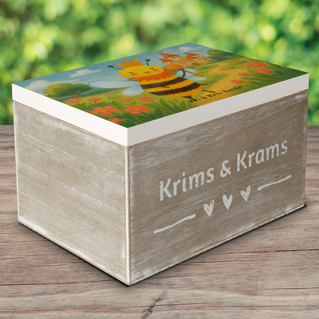 Holzkiste Biene König Design Kiste, Geschenkbox, Holzkiste, Truhe, Schatulle, Aufbewahrungsbox, Schatzkiste, Geschenkdose, Erinnerungskiste, Dekokiste, XXL, Erinnerungsbox, Biene, Wespe, Hummel
