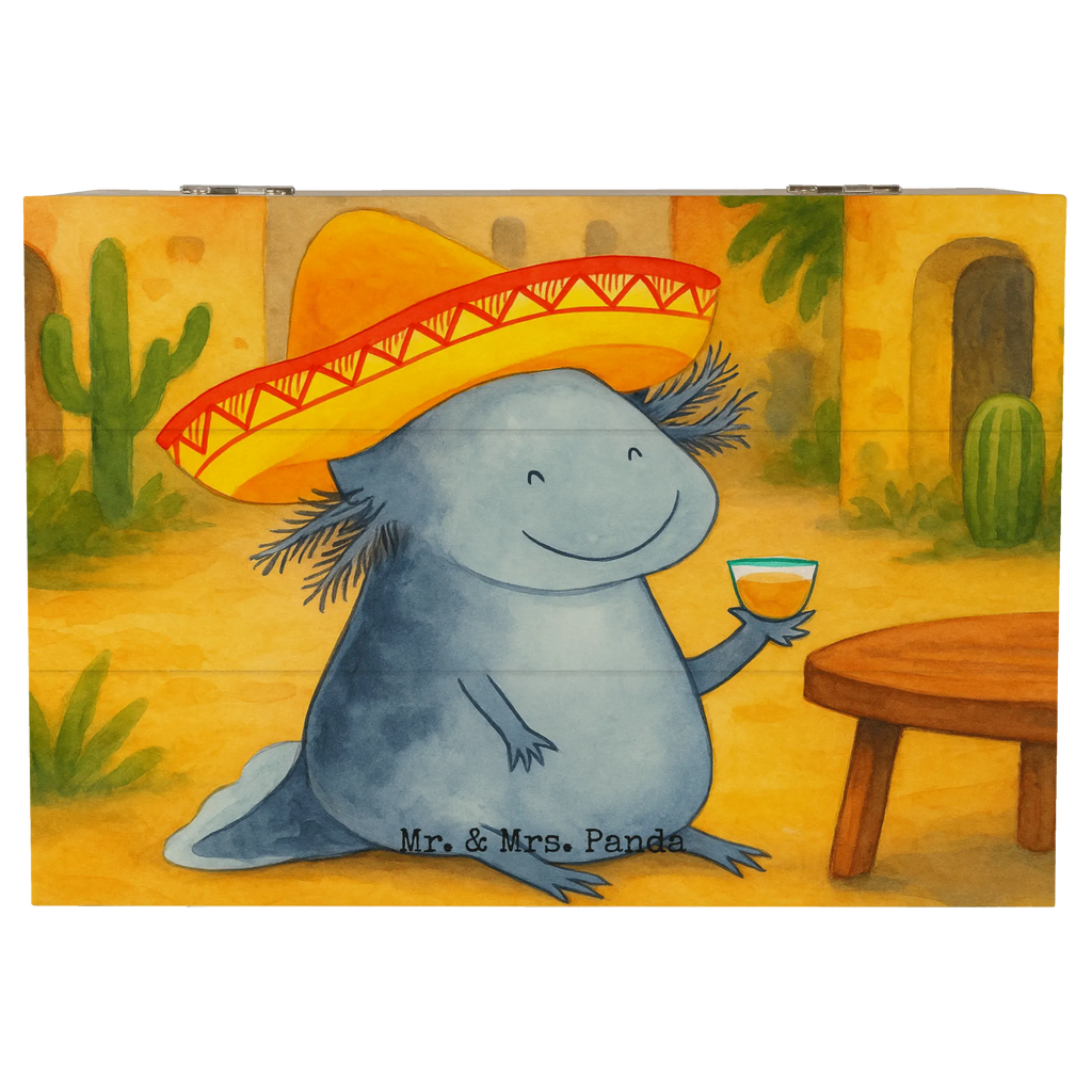 Holzkiste Axolotl Tequila Design Dekokiste, Erinnerungskiste, Geschenkbox, Schatzkiste, Truhe, Kiste, Schatulle, Geschenkdose, Aufbewahrungsbox, Erinnerungsbox, XXL, Holzkiste, Axolotl, Molch, Lurche, Feuerdrache, Schwanzlurch, Mexiko, Sombrero, Zitrone, Lurch, Tequila, Feuersalamander, Axolot, Spruch, Motivation, Mexico
