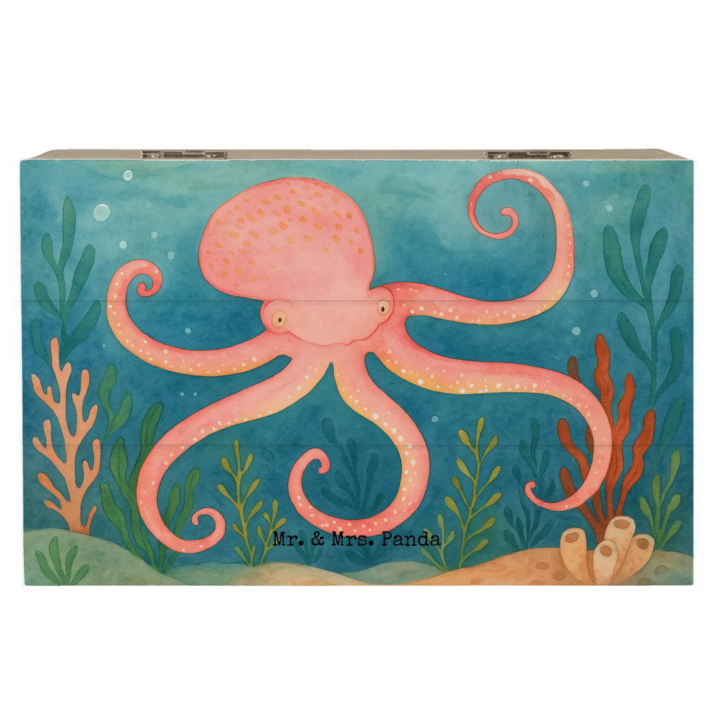 Skrzynia drewniana Ośmiornica Design Aufbewahrungsbox, Geschenkbox, Kiste, Geschenkdose, Schatulle, Truhe, Dekokiste, Holzkiste, Schatzkiste, Erinnerungsbox, XXL, Erinnerungskiste, Tiermotive, Gute Laune, lustige Sprüche, Tiere, Ozean, Wasser, Meer, Meerestier, Tintenfisch, Krake, Arme