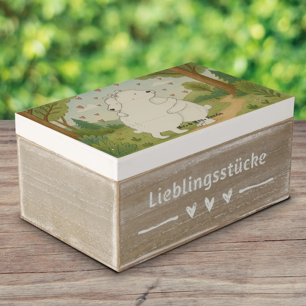 Holzkiste Eisbär Umarmen Design Truhe, Kiste, Geschenkbox, Erinnerungsbox, Aufbewahrungsbox, Schatzkiste, Holzkiste, Erinnerungskiste, XXL, Schatulle, Dekokiste, Geschenkdose, Tiermotive, Gute Laune, lustige Sprüche, Tiere