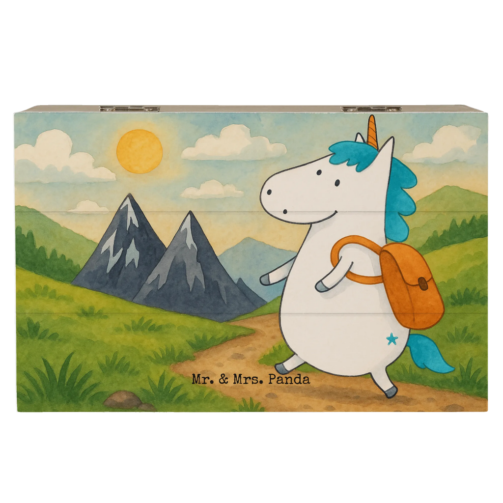Holzkiste Einhorn Bergsteiger Design Erinnerungsbox, Schatulle, Kiste, Schatzkiste, Erinnerungskiste, Truhe, Holzkiste, Dekokiste, Aufbewahrungsbox, Geschenkbox, XXL, Geschenkdose, Einhorn, Einhörner, Einhorn Deko, Unicorn, Abenteurer, Abenteuer, Weltenbummler, Bergsteiger, Weltreise, Reisen, Urlaub, Berge, Entdecker