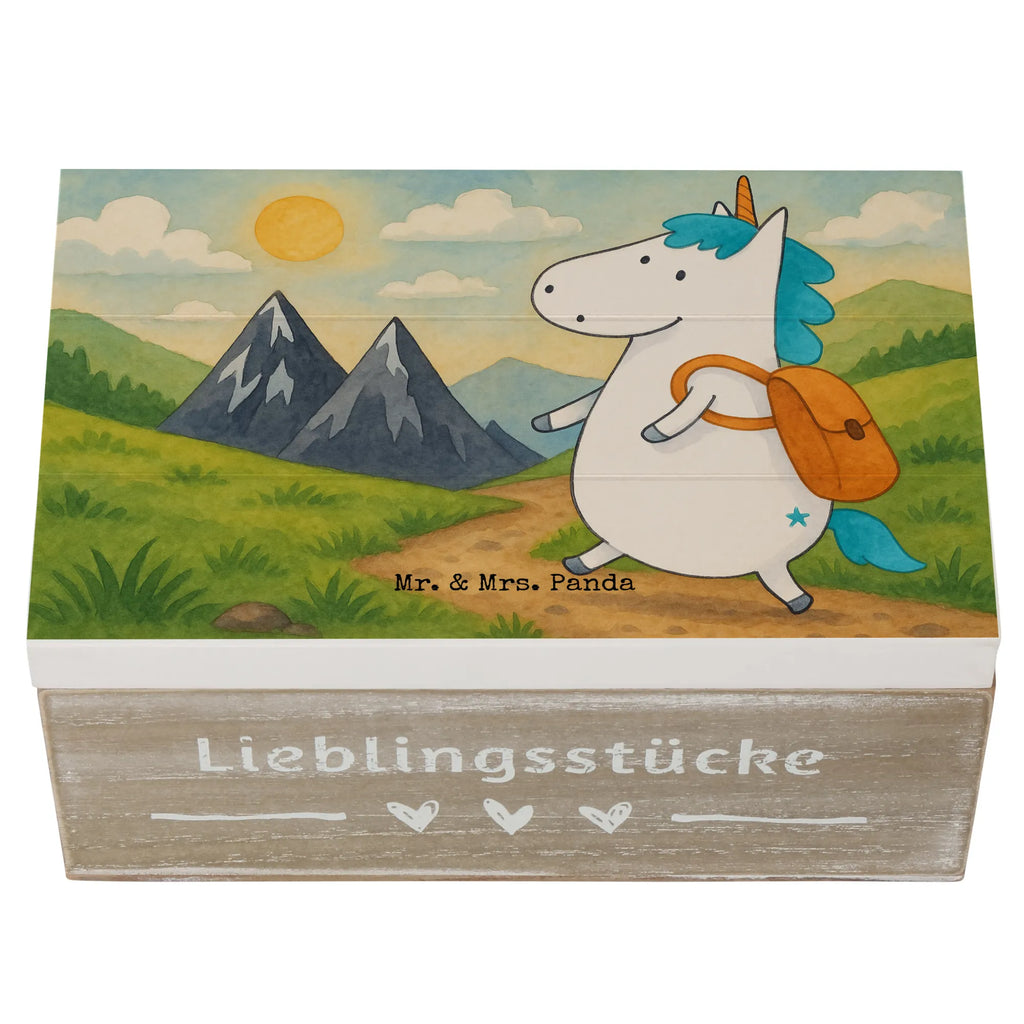 Holzkiste Einhorn Bergsteiger Design Erinnerungsbox, Schatulle, Kiste, Schatzkiste, Erinnerungskiste, Truhe, Holzkiste, Dekokiste, Aufbewahrungsbox, Geschenkbox, XXL, Geschenkdose, Einhorn, Einhörner, Einhorn Deko, Unicorn, Abenteurer, Abenteuer, Weltenbummler, Bergsteiger, Weltreise, Reisen, Urlaub, Berge, Entdecker