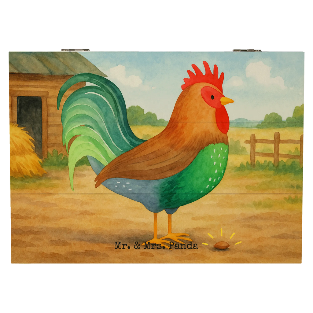 Holzkiste Hahn Korn Design Truhe, Holzkiste, Geschenkdose, XXL, Schatulle, Aufbewahrungsbox, Geschenkbox, Erinnerungsbox, Erinnerungskiste, Dekokiste, Kiste, Schatzkiste, Bauernhof, Hoftiere, Landwirt, Landwirtin, Eier, Natur, Korn, Henne, Hahn