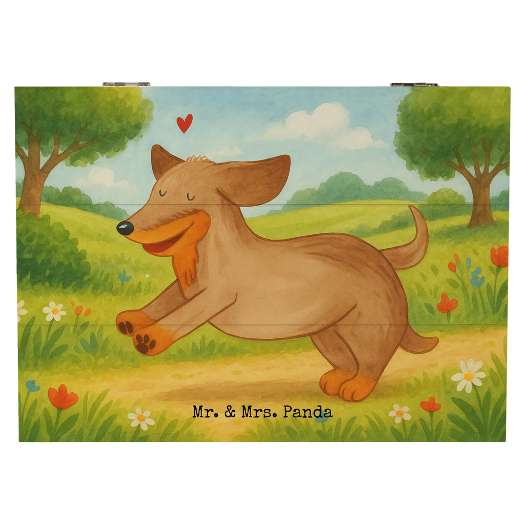 Wooden chest Dog dachshund Design Dekokiste, XXL, Erinnerungsbox, Aufbewahrungsbox, Erinnerungskiste, Kiste, Schatzkiste, Geschenkbox, Schatulle, Truhe, Holzkiste, Geschenkdose, Hund, Hundemotiv, Haustier, Hunderasse, Tierliebhaber, Hundebesitzer, Sprüche, Dachshund, Dackel, Hunde, happy dog