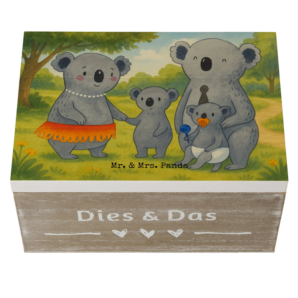 Holzkiste Koala Familie Design Aufbewahrungsbox, Truhe, Kiste, Erinnerungskiste, XXL, Geschenkdose, Erinnerungsbox, Schatzkiste, Geschenkbox, Dekokiste, Holzkiste, Schatulle, Familie, Vatertag, Muttertag, Bruder, Schwester, Mama, Papa, Oma, Opa, Kinder, Familienleben, Koalas, Geschwister, Koala, Family