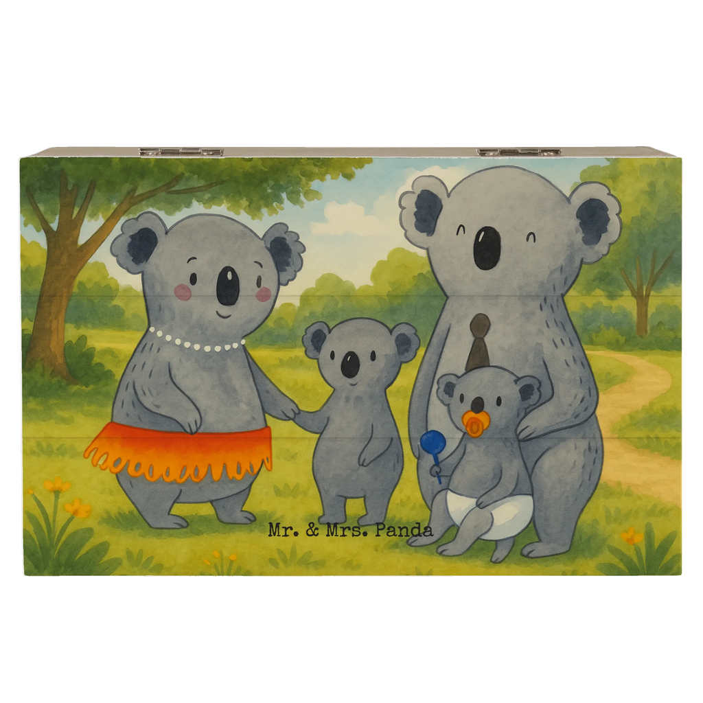 Holzkiste Koala Familie Design Aufbewahrungsbox, Truhe, Kiste, Erinnerungskiste, XXL, Geschenkdose, Erinnerungsbox, Schatzkiste, Geschenkbox, Dekokiste, Holzkiste, Schatulle, Familie, Vatertag, Muttertag, Bruder, Schwester, Mama, Papa, Oma, Opa, Kinder, Familienleben, Koalas, Geschwister, Koala, Family