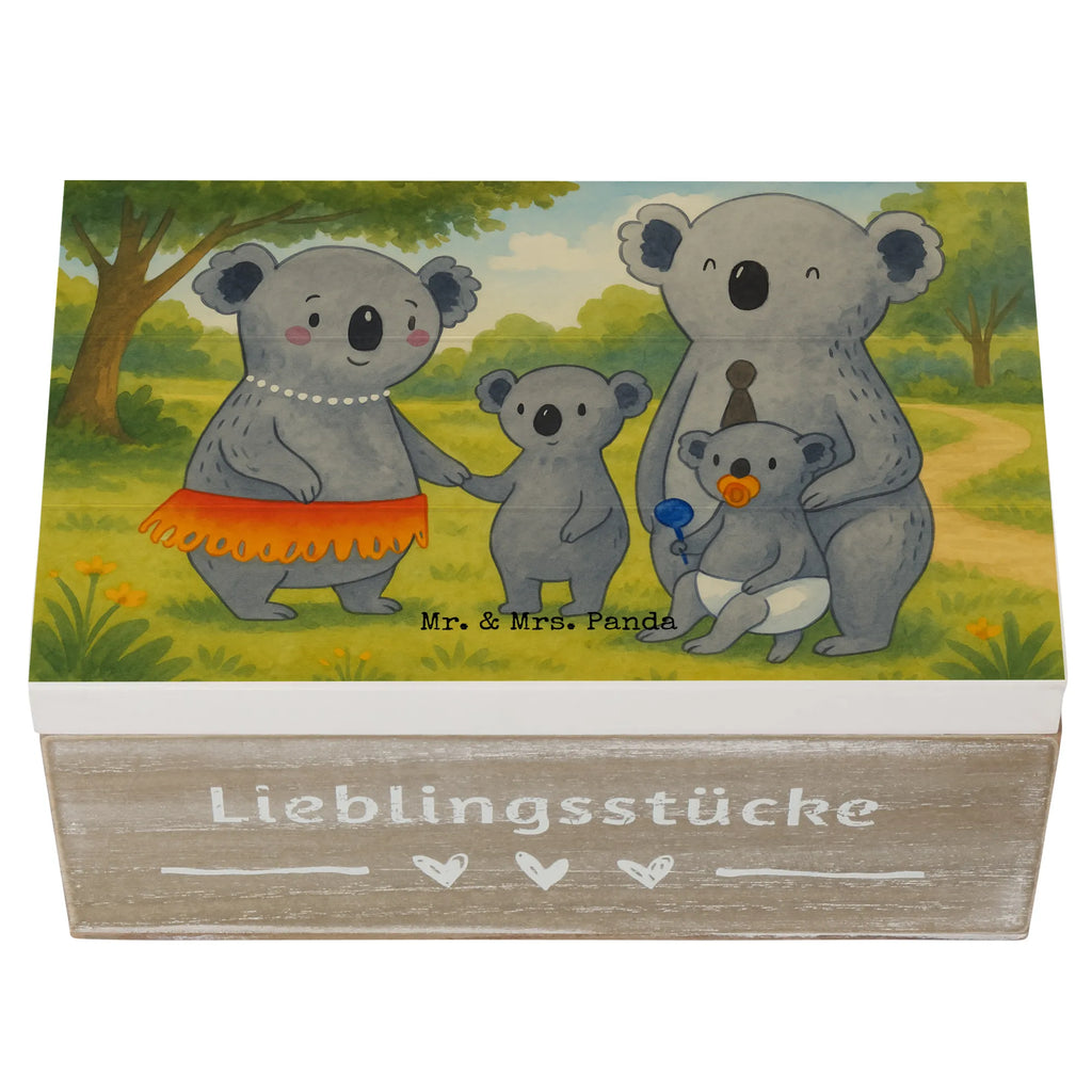 Holzkiste Koala Familie Design Aufbewahrungsbox, Truhe, Kiste, Erinnerungskiste, XXL, Geschenkdose, Erinnerungsbox, Schatzkiste, Geschenkbox, Dekokiste, Holzkiste, Schatulle, Familie, Vatertag, Muttertag, Bruder, Schwester, Mama, Papa, Oma, Opa, Kinder, Familienleben, Koalas, Geschwister, Koala, Family
