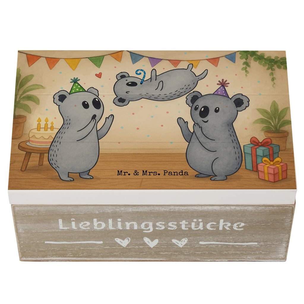 Holzkiste Koalas Geburtstag Design Truhe, Erinnerungskiste, Erinnerungsbox, Geschenkbox, Aufbewahrungsbox, Kiste, Schatulle, Schatzkiste, XXL, Dekokiste, Holzkiste, Geschenkdose, Geburtstag, Geburtstagsgeschenk, Geschenk, Happy Birthday, Geburtstage, Koala, Geburtstagsfeier