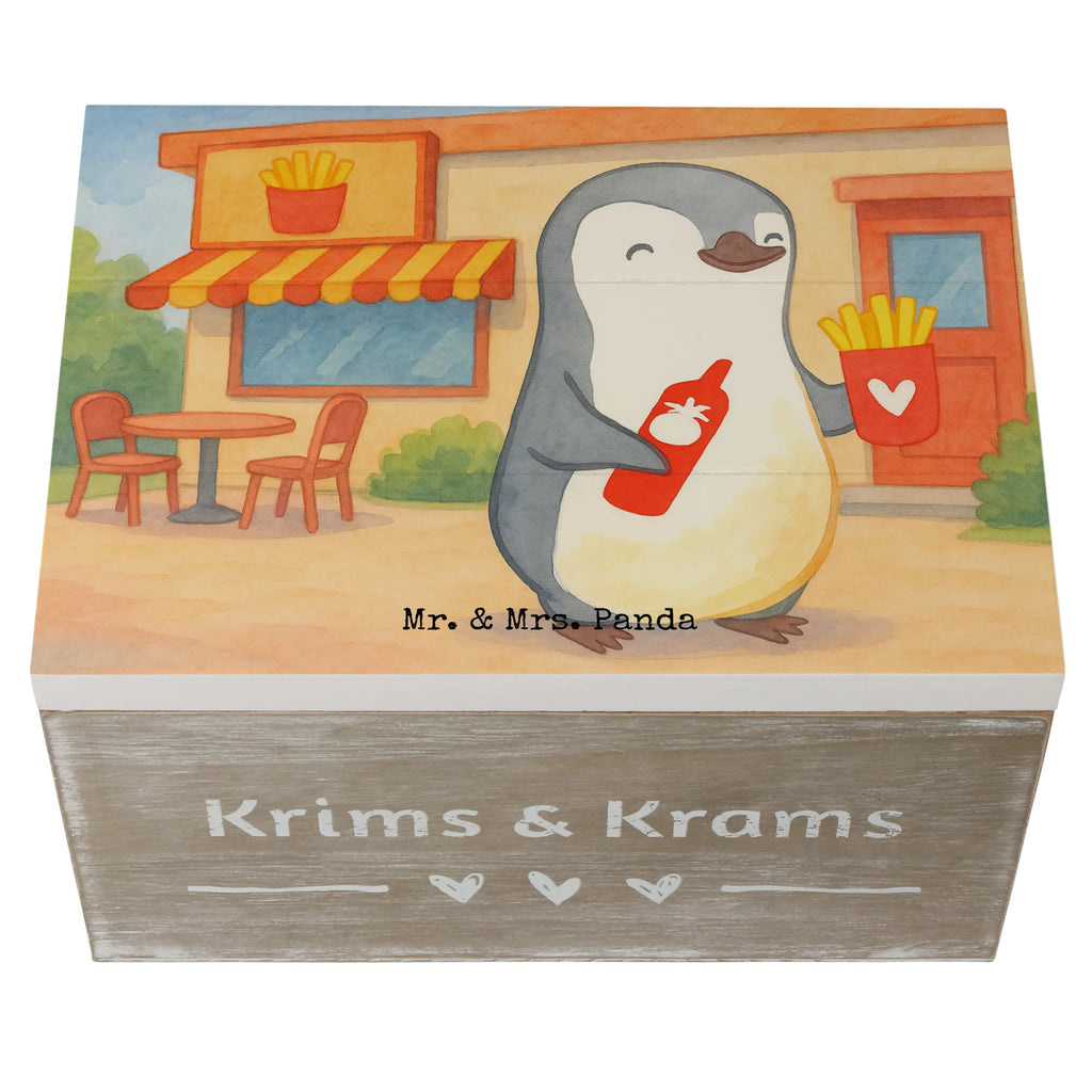 Holzkiste Pinguin Pommes Design Holzkiste, XXL, Truhe, Kiste, Aufbewahrungsbox, Schatzkiste, Dekokiste, Geschenkdose, Erinnerungsbox, Geschenkbox, Schatulle, Erinnerungskiste, Liebe, Partner, Freund, Freundin, Ehemann, Ehefrau, Heiraten, Verlobung, Heiratsantrag, Liebesgeschenk, Jahrestag, Hocheitstag, Valentinstag, Mitbringsel, Geschenk für Frauen, Liebesbeweis, für Ehemann, Geschenk für Freundin, für Männer, Hochzeitstag, Geschenk für Partner