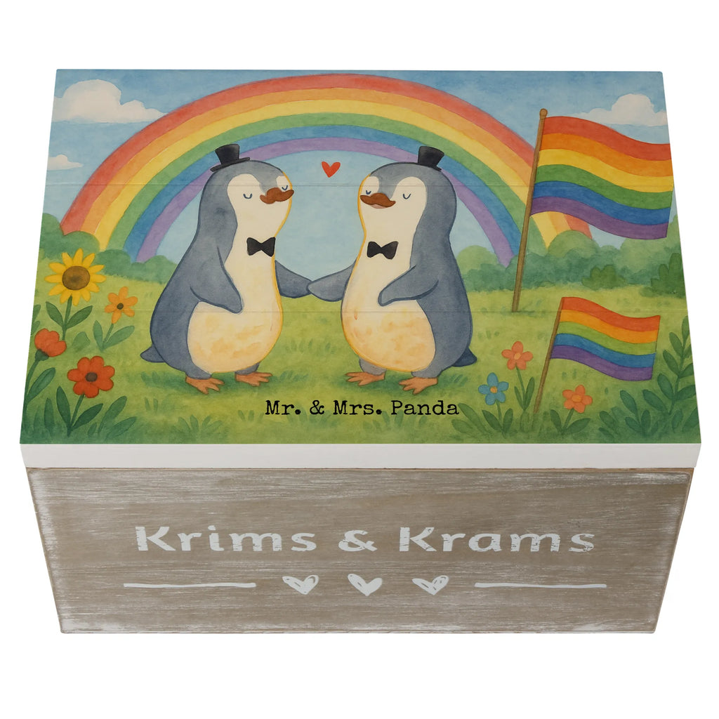 Holzkiste Pinguine Gay Pride Design Geschenkdose, Aufbewahrungsbox, Schatzkiste, Geschenkbox, Truhe, Schatulle, Dekokiste, XXL, Holzkiste, Erinnerungsbox, Erinnerungskiste, Kiste, Hochzeit, Hochzeitsgeschenk, Ehe, Hochzeitsfeier, Trauung, Trauungsgeschenk, Hochzeitskarte, Verlobungsfeier, Verlobungsgeschenk, Hochzeitsgeschenkideen, Hochzeitsgeschenke für Brautpaar