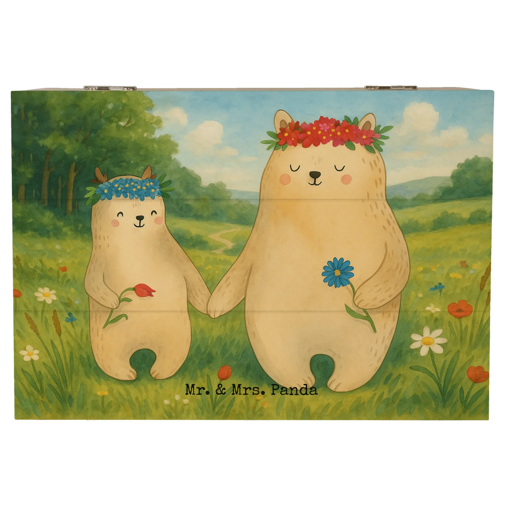 Wooden chest Bears with flower crown Design Aufbewahrungsbox, Schatzkiste, Schatulle, Geschenkbox, XXL, Holzkiste, Dekokiste, Erinnerungsbox, Erinnerungskiste, Kiste, Geschenkdose, Truhe, Familie, Vatertag, Muttertag, Bruder, Schwester, Mama, Papa, Oma, Opa, Mutter, Lieblingsmama, Lieblingsmensch, Vorbild, Geschenk Mama. Muttertag, weltbeste Mama, Family, Bären, beste Mutter, Tochter, Bär, Kinder, Töchter, Kind, Mami, Mutti