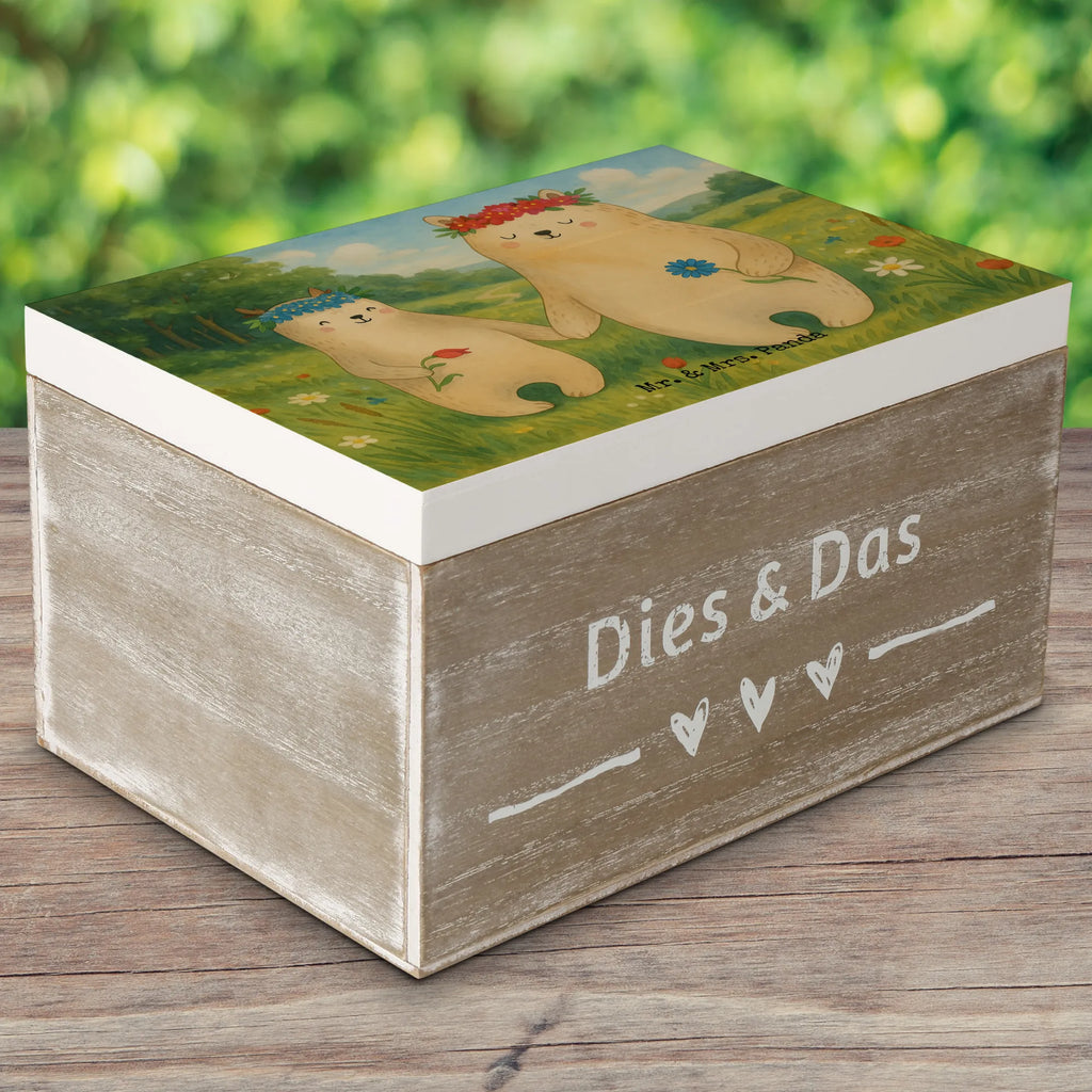 Wooden chest Bears with flower crown Design Aufbewahrungsbox, Schatzkiste, Schatulle, Geschenkbox, XXL, Holzkiste, Dekokiste, Erinnerungsbox, Erinnerungskiste, Kiste, Geschenkdose, Truhe, Familie, Vatertag, Muttertag, Bruder, Schwester, Mama, Papa, Oma, Opa, Mutter, Lieblingsmama, Lieblingsmensch, Vorbild, Geschenk Mama. Muttertag, weltbeste Mama, Family, Bären, beste Mutter, Tochter, Bär, Kinder, Töchter, Kind, Mami, Mutti