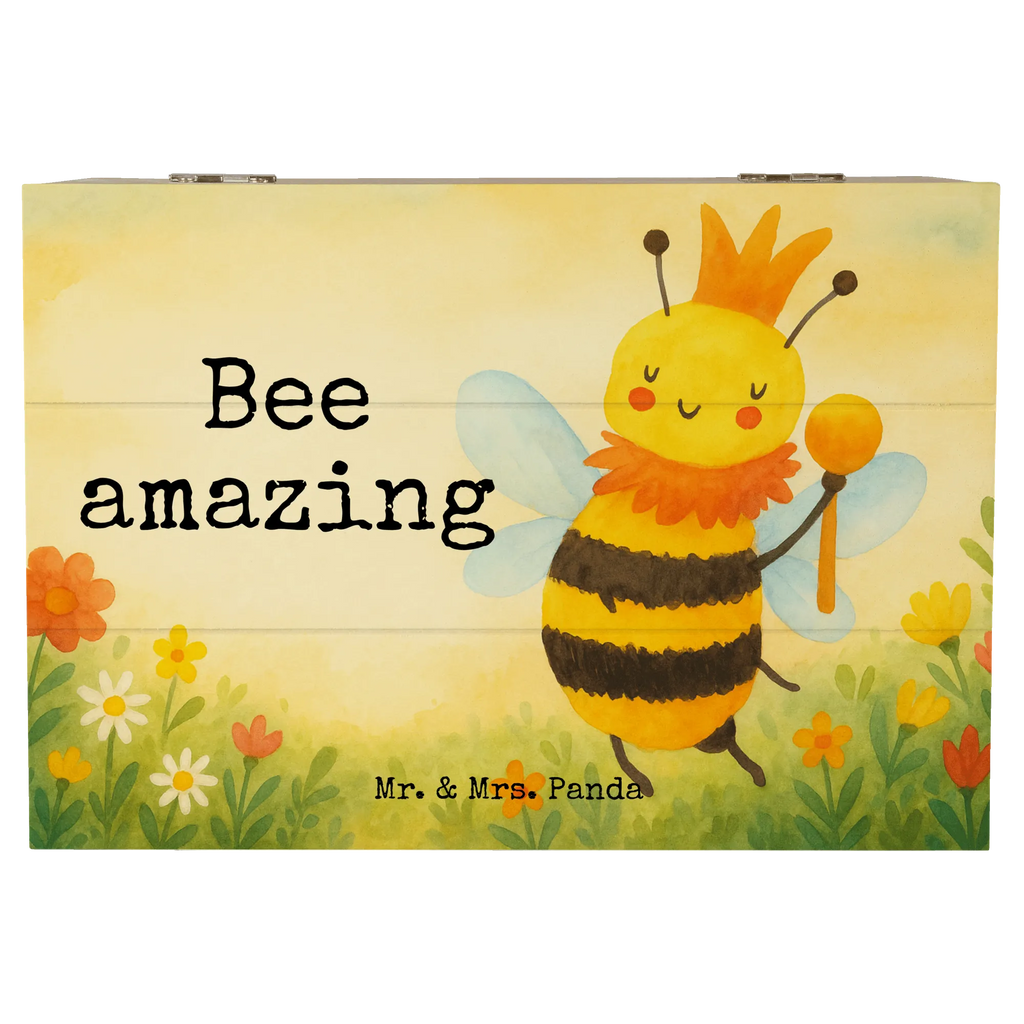 Holzkiste Biene König Design Kiste, Geschenkbox, Holzkiste, Truhe, Schatulle, Aufbewahrungsbox, Schatzkiste, Geschenkdose, Erinnerungskiste, Dekokiste, XXL, Erinnerungsbox, Biene, Wespe, Hummel