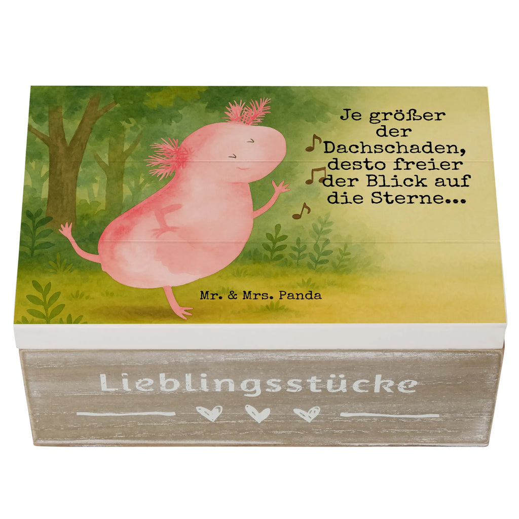 Wooden chest axolotl Dance Design Kiste, Truhe, Geschenkdose, Dekokiste, Holzkiste, XXL, Aufbewahrungsbox, Erinnerungsbox, Geschenkbox, Schatulle, Erinnerungskiste, Schatzkiste, Axolotl, Molch, Axolot, beste Freundin, Sterne, verrückt, Lurche, Freundin, Lurch, Dachschaden, Schwanzlurch