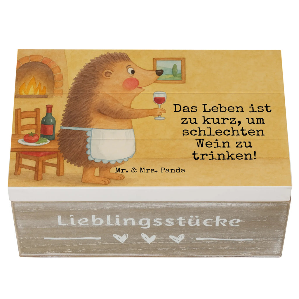 Holzkiste Igel Wein Design Erinnerungskiste, Geschenkdose, Dekokiste, Aufbewahrungsbox, Kiste, Erinnerungsbox, Geschenkbox, XXL, Holzkiste, Schatzkiste, Truhe, Schatulle, Tiermotive, Gute Laune, lustige Sprüche, Tiere, Weißwein, Weinglas, Wein Deko, Rotwein, Wein trinken, Wein Spruch, Igel, Geschenk Weintrinker, Geschenk Weinliebhaber
