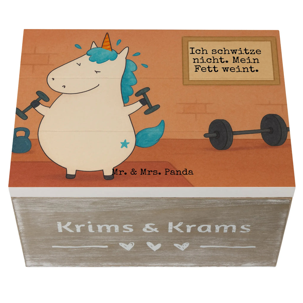 Skrzynia drewniana jednorożec Fitness Design Truhe, XXL, Geschenkbox, Schatzkiste, Holzkiste, Kiste, Schatulle, Aufbewahrungsbox, Geschenkdose, Erinnerungskiste, Dekokiste, Erinnerungsbox, Einhorn, Einhörner, Einhorn Deko, Unicorn, Gym, Fitnessstudio, Geräte, Fitness, Pumpen, Sixpack, Abnehmen, Sport, Diät