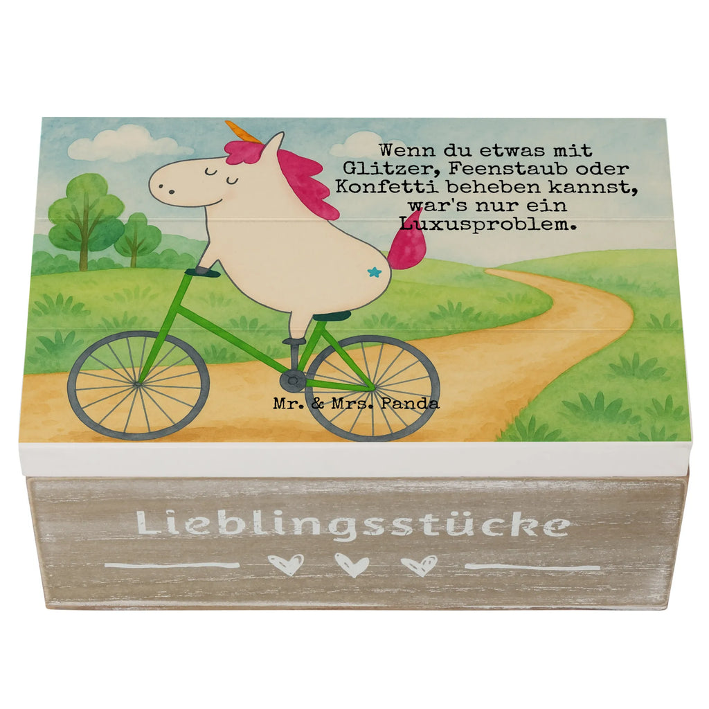 Holzkiste Einhorn Radfahrer Design Kiste, XXL, Holzkiste, Geschenkdose, Aufbewahrungsbox, Truhe, Erinnerungskiste, Schatzkiste, Erinnerungsbox, Geschenkbox, Dekokiste, Schatulle, Einhorn, Einhörner, Einhorn Deko, Unicorn, Rad, Liebeskummer, Luxusproblem, Radfahren, Feenstaub, Bike, Kummer, Konfetti, Radfahrer