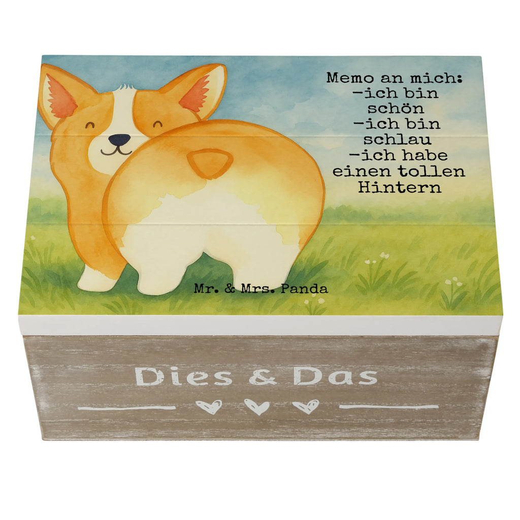Holzkiste Corgi Po Design Erinnerungskiste, Geschenkbox, Schatzkiste, Aufbewahrungsbox, Schatulle, Geschenkdose, Dekokiste, Kiste, Holzkiste, Erinnerungsbox, XXL, Truhe, Hund, Hundemotiv, Haustier, Hunderasse, Tierliebhaber, Hundebesitzer, Sprüche, Spruch, Motivation, Corgie, Selbstliebe, Hundeliebe