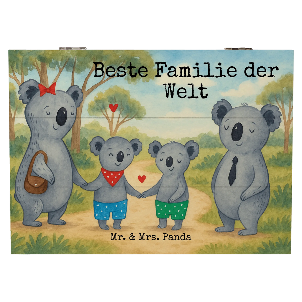 Holzkiste Koala Familie zwei Design Schatzkiste, Erinnerungskiste, Erinnerungsbox, Geschenkdose, Kiste, Holzkiste, XXL, Schatulle, Dekokiste, Aufbewahrungsbox, Geschenkbox, Truhe, Familie, Vatertag, Muttertag, Bruder, Schwester, Mama, Papa, Oma, Opa, Koalabär, Koala, beste Familie, Lieblingsfamilie, Familienzeit, Familienleben, Koalafamilie