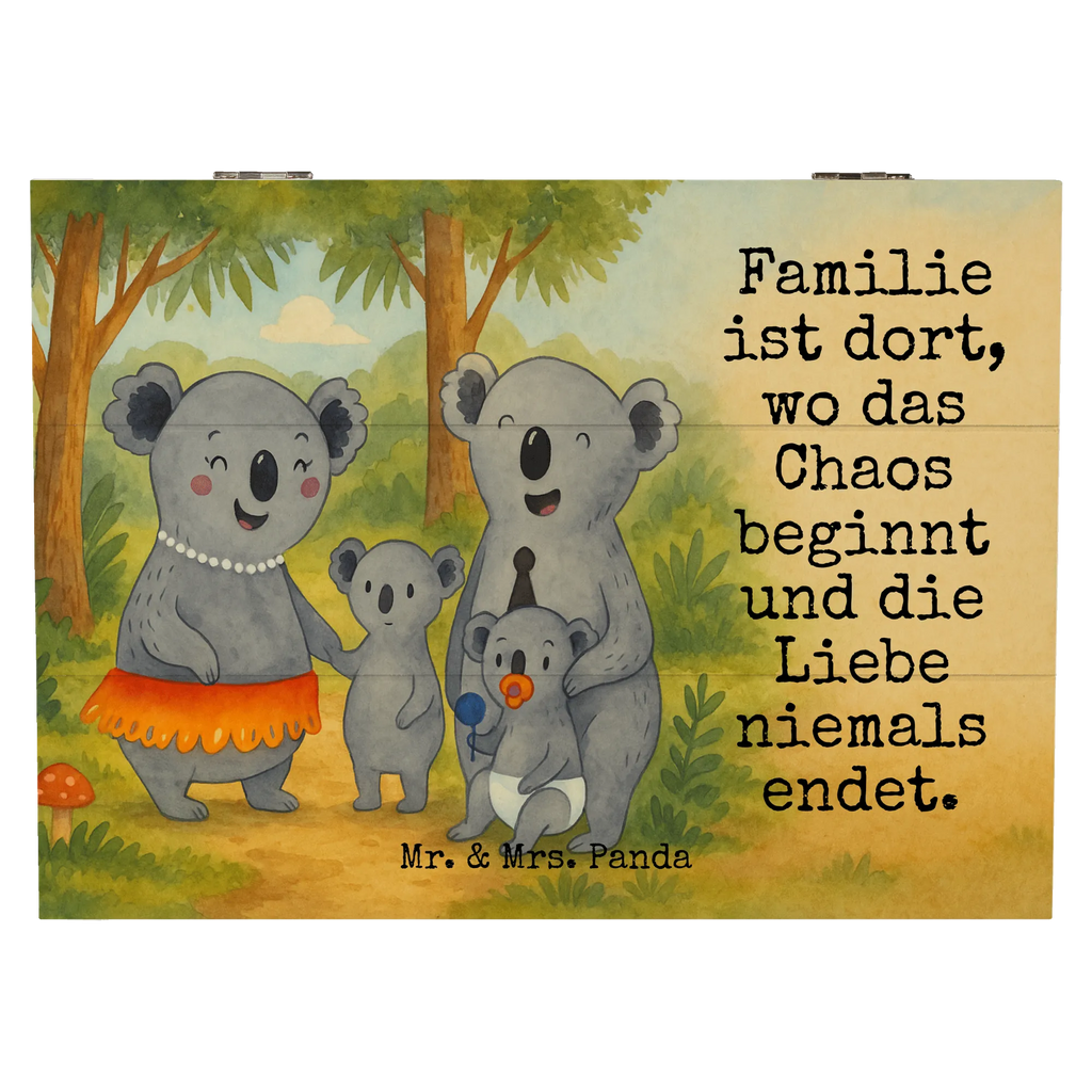 Holzkiste Koala Familie Design Aufbewahrungsbox, Truhe, Kiste, Erinnerungskiste, XXL, Geschenkdose, Erinnerungsbox, Schatzkiste, Geschenkbox, Dekokiste, Holzkiste, Schatulle, Familie, Vatertag, Muttertag, Bruder, Schwester, Mama, Papa, Oma, Opa, Kinder, Familienleben, Koalas, Geschwister, Koala, Family