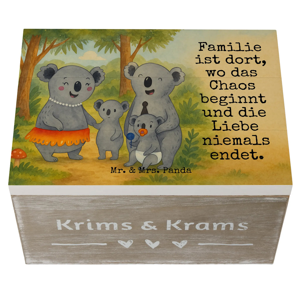 Holzkiste Koala Familie Design Aufbewahrungsbox, Truhe, Kiste, Erinnerungskiste, XXL, Geschenkdose, Erinnerungsbox, Schatzkiste, Geschenkbox, Dekokiste, Holzkiste, Schatulle, Familie, Vatertag, Muttertag, Bruder, Schwester, Mama, Papa, Oma, Opa, Kinder, Familienleben, Koalas, Geschwister, Koala, Family