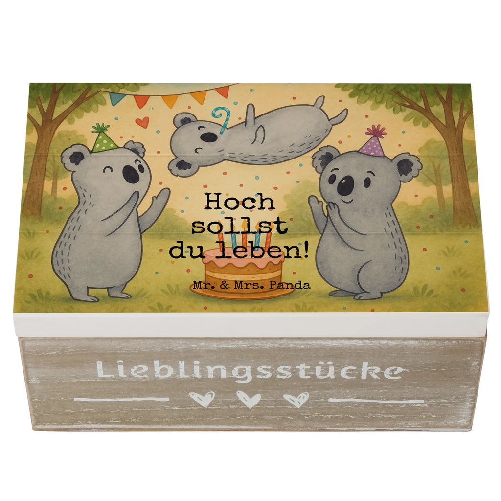 Holzkiste Koalas Geburtstag Design Truhe, Erinnerungskiste, Erinnerungsbox, Geschenkbox, Aufbewahrungsbox, Kiste, Schatulle, Schatzkiste, XXL, Dekokiste, Holzkiste, Geschenkdose, Geburtstag, Geburtstagsgeschenk, Geschenk, Happy Birthday, Geburtstage, Koala, Geburtstagsfeier