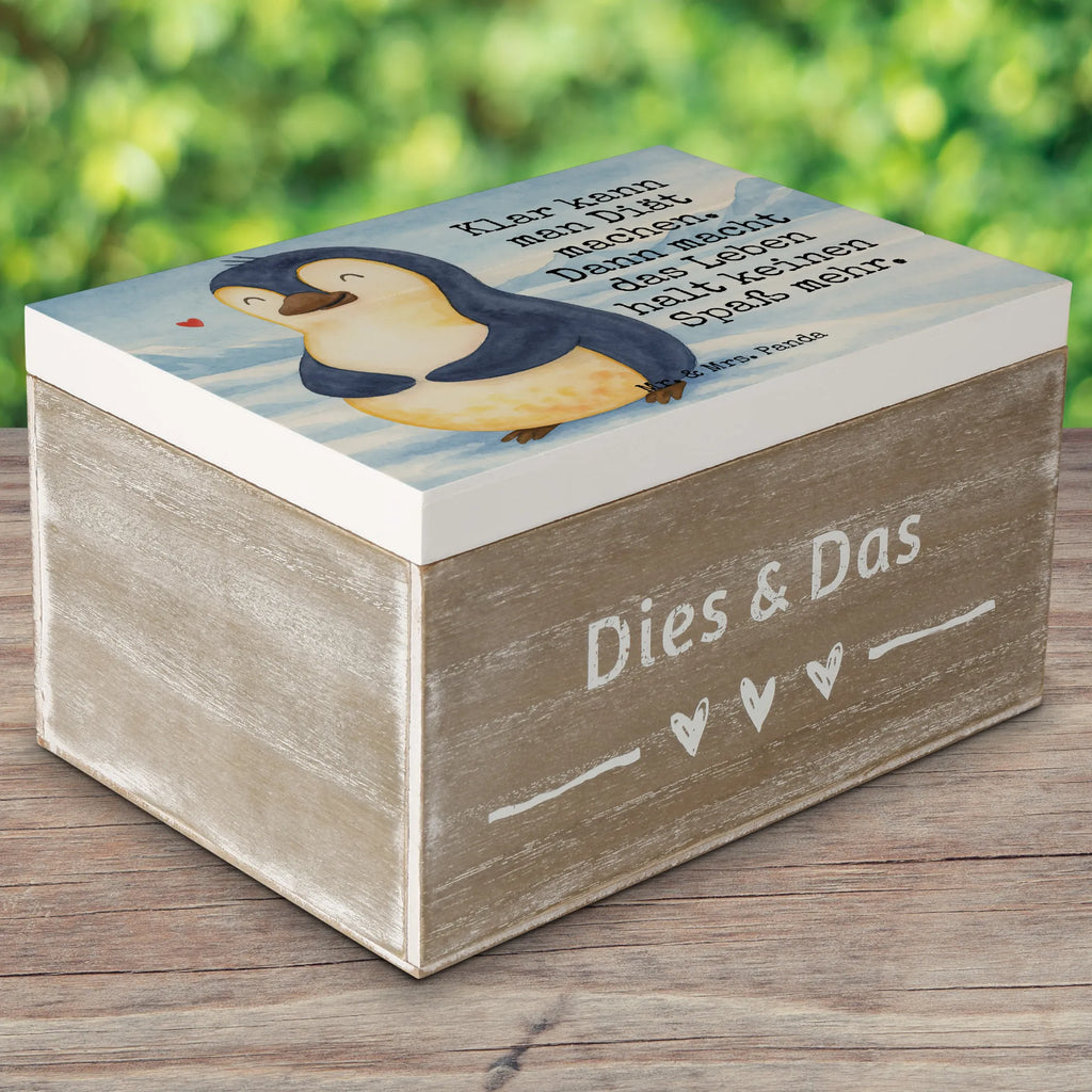 Skrzynia drewniana Pingwin dieta Design XXL, Geschenkbox, Erinnerungskiste, Holzkiste, Schatzkiste, Geschenkdose, Erinnerungsbox, Dekokiste, Truhe, Kiste, Aufbewahrungsbox, Schatulle, Pinguin, Gewicht, Körperliebe, Pinguine, Selbstrespekt, Abspecken, Motivation, Diät, Selbstliebe, Abnehmen