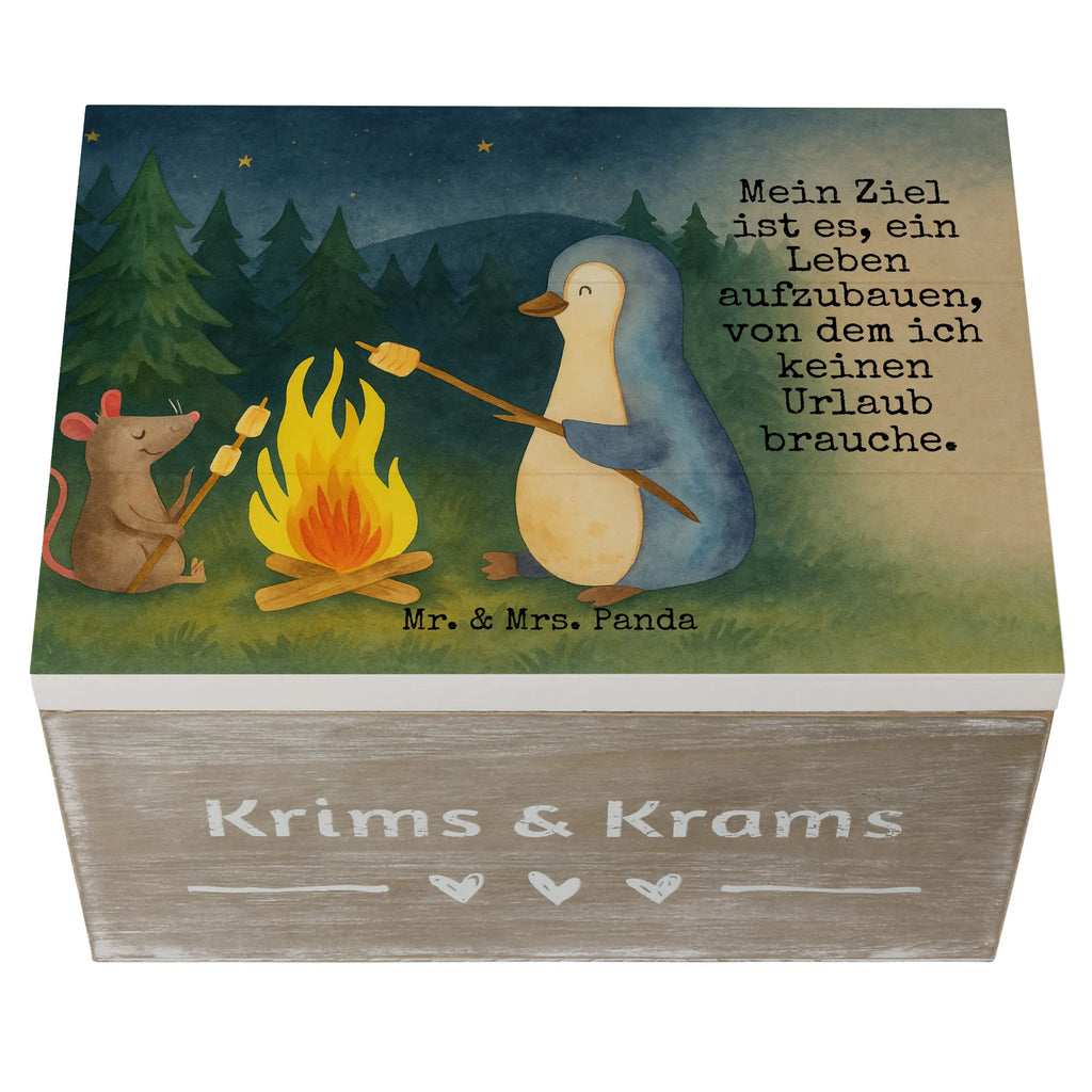Wooden chest Penguin campfire Design Truhe, Erinnerungskiste, Geschenkdose, Holzkiste, Geschenkbox, Kiste, Schatulle, Aufbewahrungsbox, Erinnerungsbox, XXL, Schatzkiste, Dekokiste, Pinguin, Neustart, Arbeit, Feuer, Liebe, grillen, Marshmallows, Motivation, Maus, Leben, Pinguine, Job, Büroalltag, Lebensspruch, Büro, Lagerfeuer, Lebensmotivation