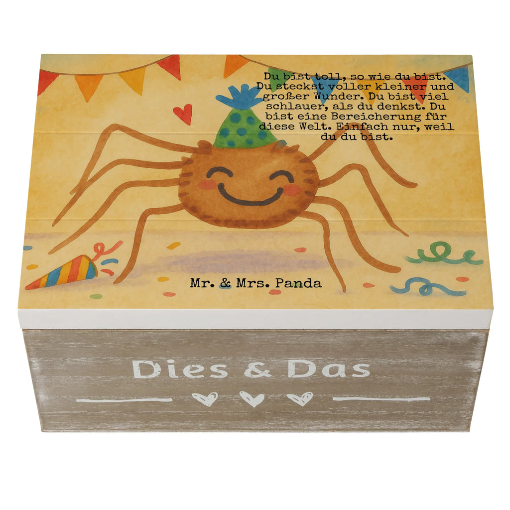 Wooden chest Spider Agathe Party Design Dekokiste, Erinnerungskiste, Kiste, Geschenkdose, Erinnerungsbox, Schatulle, Geschenkbox, Aufbewahrungsbox, Schatzkiste, Truhe, XXL, Holzkiste, Spinne Agathe, Spinne, Agathe, Videos, Merchandise, Motivation, Glück, Wunder, Selbstliebe