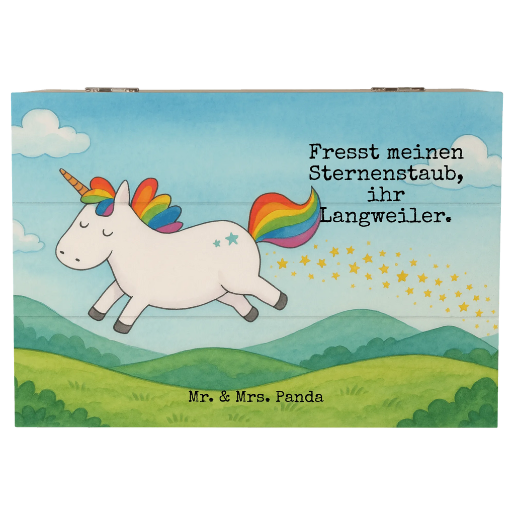 Holzkiste Einhorn Happy Design XXL, Kiste, Aufbewahrungsbox, Truhe, Geschenkdose, Erinnerungskiste, Holzkiste, Dekokiste, Schatulle, Erinnerungsbox, Geschenkbox, Schatzkiste, Einhorn, Einhörner, Einhorn Deko, Unicorn, Spaß, spannend, glücklich, Lachen, Lebensfreude, witzig, fröhlich, Freude, Lächeln