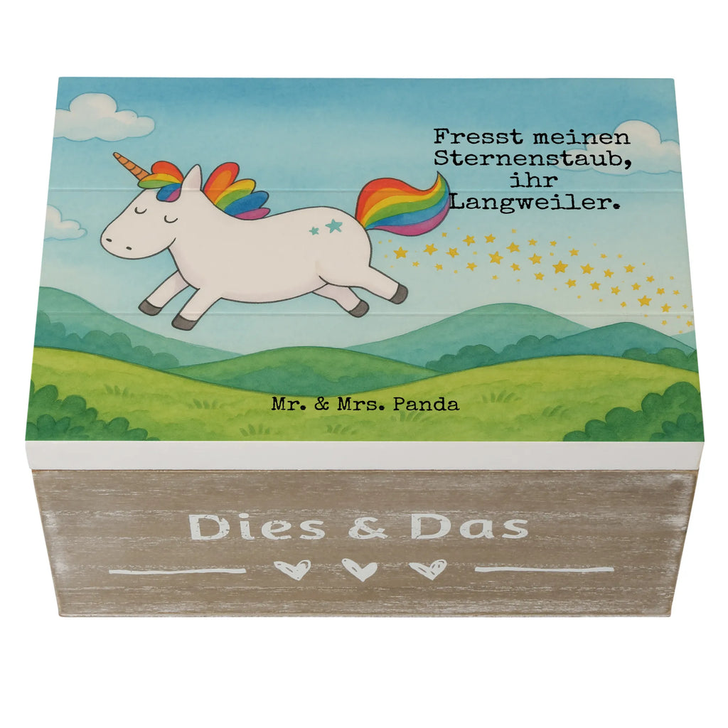 Holzkiste Einhorn Happy Design XXL, Kiste, Aufbewahrungsbox, Truhe, Geschenkdose, Erinnerungskiste, Holzkiste, Dekokiste, Schatulle, Erinnerungsbox, Geschenkbox, Schatzkiste, Einhorn, Einhörner, Einhorn Deko, Unicorn, Spaß, spannend, glücklich, Lachen, Lebensfreude, witzig, fröhlich, Freude, Lächeln