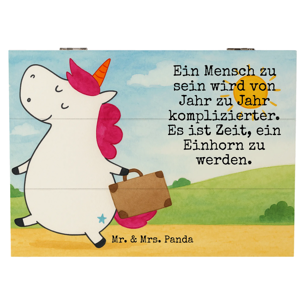 Wooden chest unicorn Suitcase Design XXL, Geschenkdose, Erinnerungskiste, Holzkiste, Geschenkbox, Schatzkiste, Dekokiste, Schatulle, Aufbewahrungsbox, Truhe, Erinnerungsbox, Kiste, Einhorn, Einhörner, Einhorn Deko, Unicorn, Abenteuer, Gepäck, witzig, Koffer, Kind, lustig, albern, Spaß, Reise, Verreisen, Erwachsen, unicorn