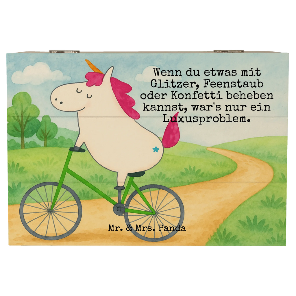 Holzkiste Einhorn Radfahrer Design Kiste, XXL, Holzkiste, Geschenkdose, Aufbewahrungsbox, Truhe, Erinnerungskiste, Schatzkiste, Erinnerungsbox, Geschenkbox, Dekokiste, Schatulle, Einhorn, Einhörner, Einhorn Deko, Unicorn, Rad, Liebeskummer, Luxusproblem, Radfahren, Feenstaub, Bike, Kummer, Konfetti, Radfahrer