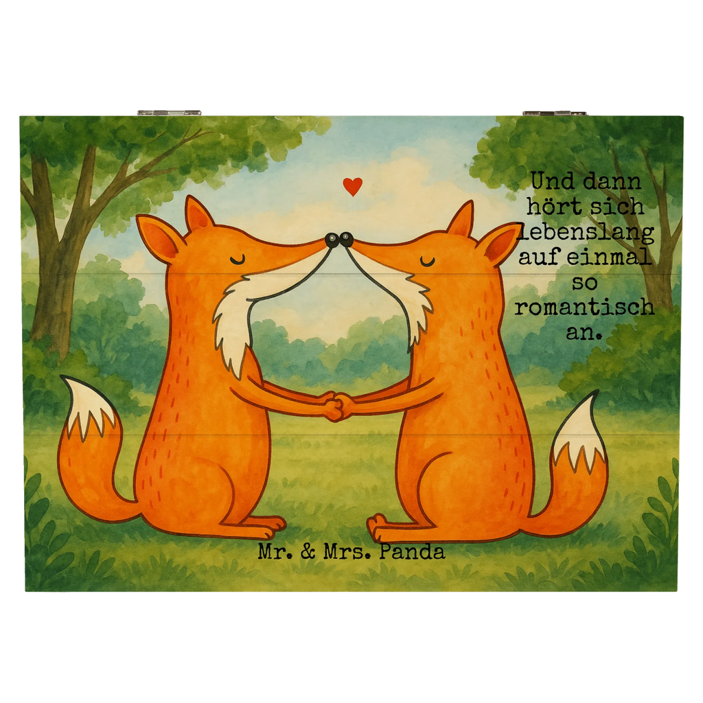 Holzkiste Füchse Liebe Design Schatzkiste, Dekokiste, XXL, Geschenkbox, Erinnerungsbox, Aufbewahrungsbox, Geschenkdose, Schatulle, Kiste, Truhe, Erinnerungskiste, Holzkiste, Fuchs, Liebespaar, Ehemann, Füchse, Verlobte, Freundin, Partner, Ehefrau, Ehe, Liebesbeweis, Paar, Fox, Liebe, Freund